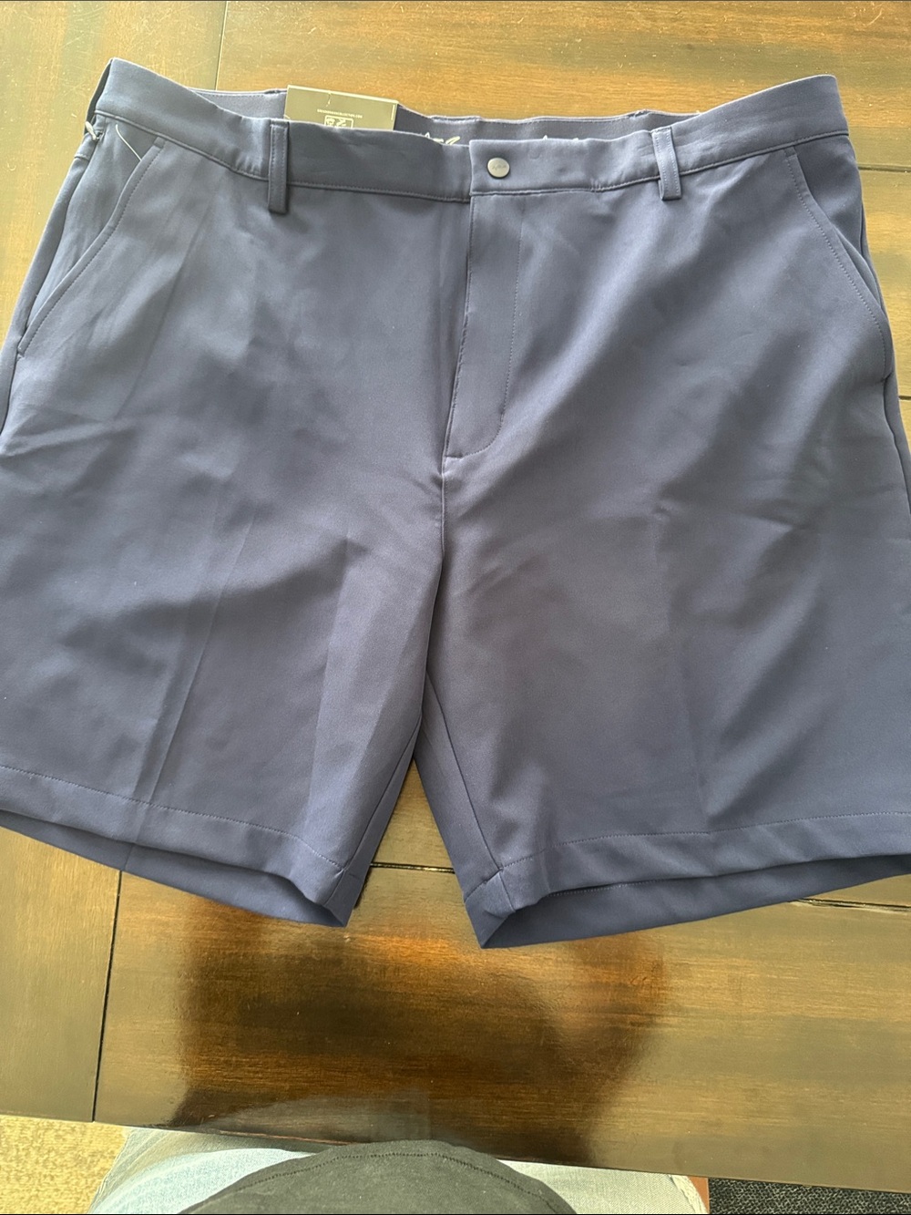 Greg Norman Collection Navy Flat-Front Performance Shorts